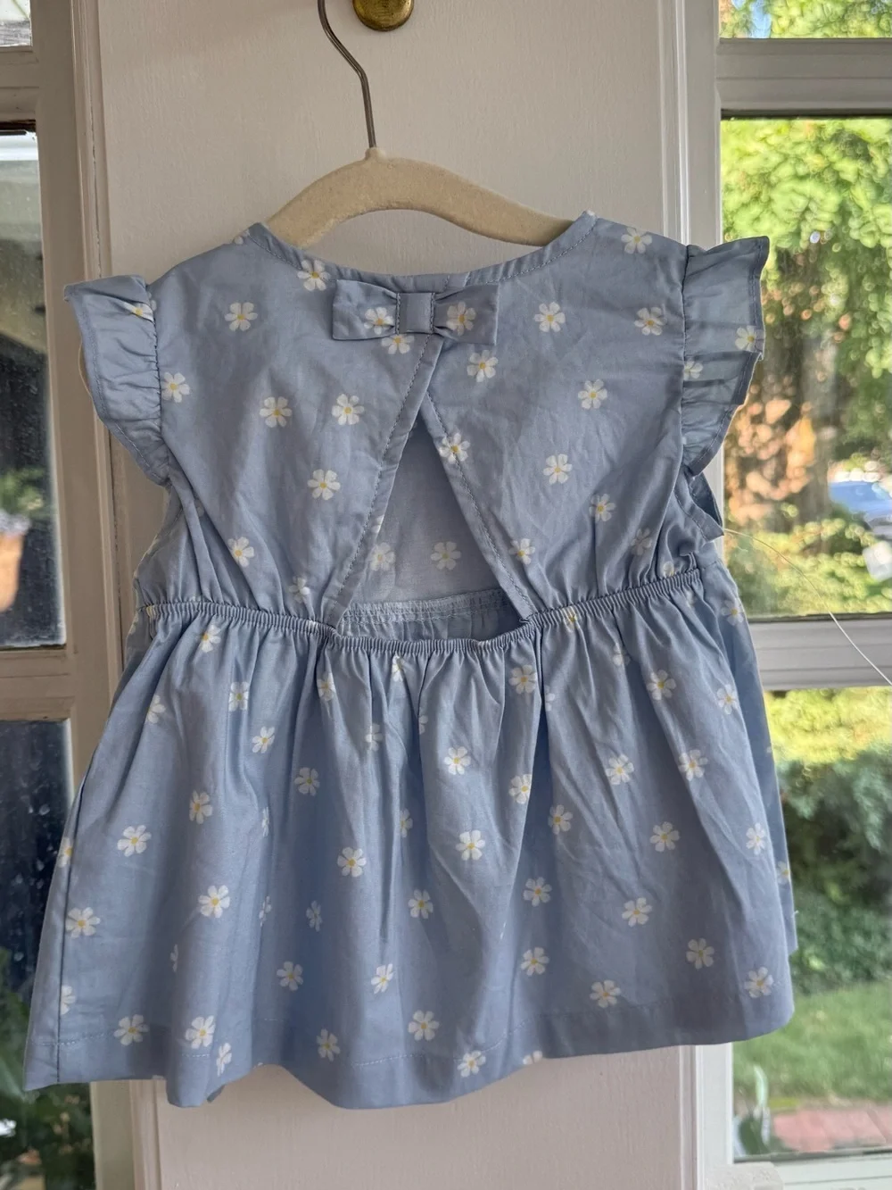 NWT Carter's Blue Daisy Flutter-Sleeve Top and Bloomers